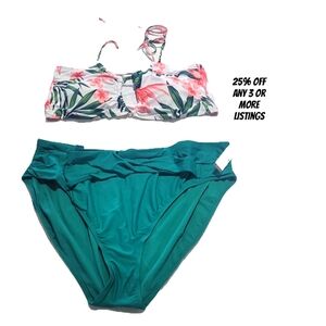 Set Plus Size 3X Bikini Swimsuit Swimwear Beach Tropical Island Cruise Resort